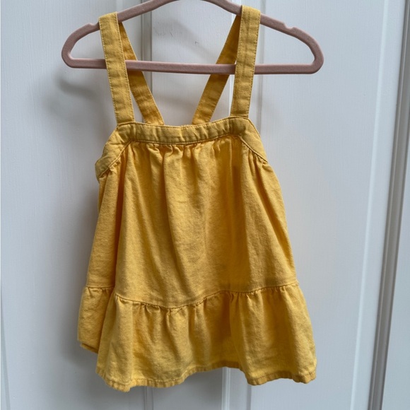 okie dokie Other - Okie Dokie 3T Girls Yellow Linen Blend Sleeveless Top Blouse